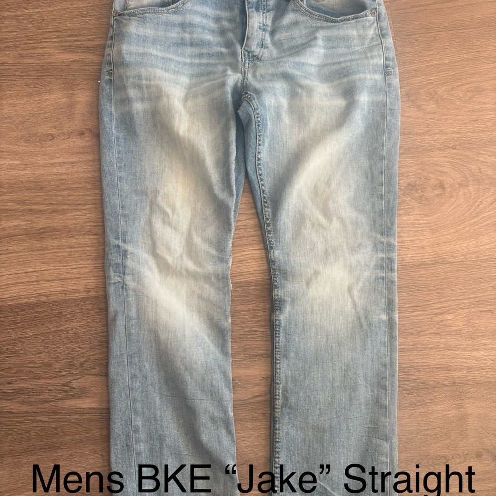 BKE Jake Straight Men's Jeans - Light Blue